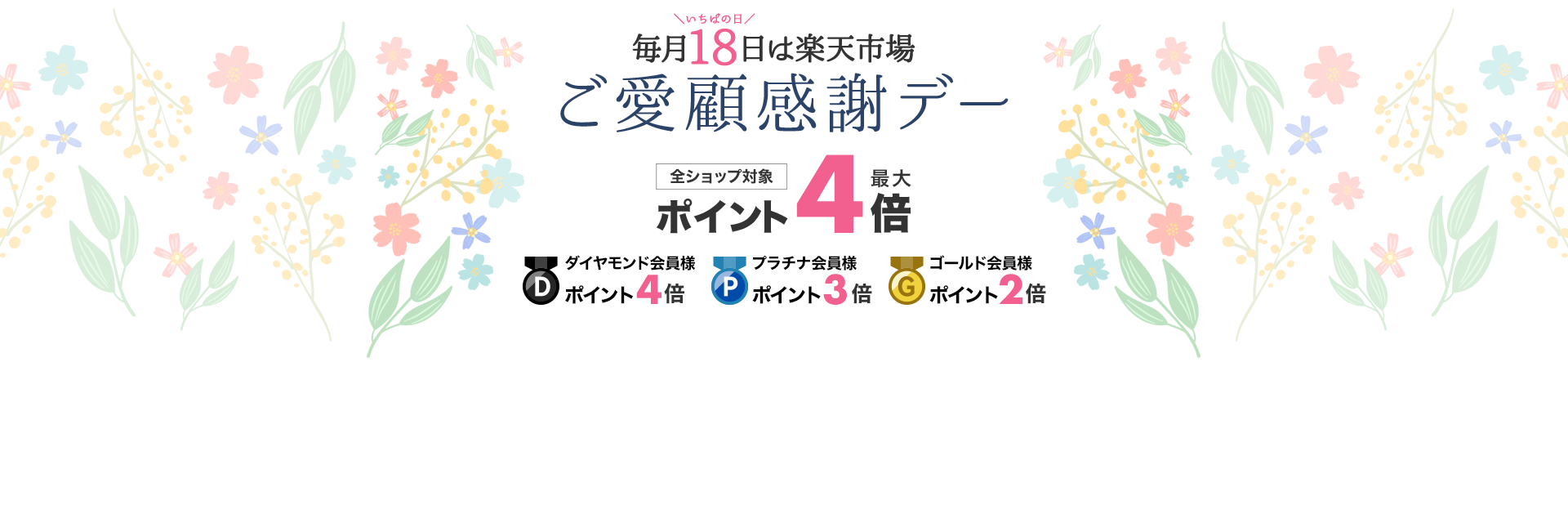 ご愛顧感謝デー ポイント最大4倍