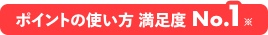 ポイントの使い方　満足度　No.1