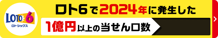 ロト6で2024年に発生した1億円以上の当せん口数