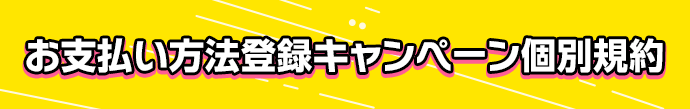 お支払い方法登録キャンペーン個別規約