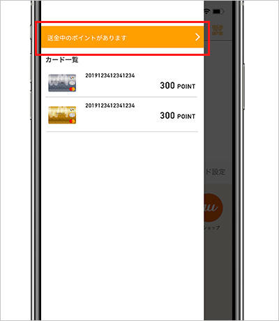 送金中のポイントがあります