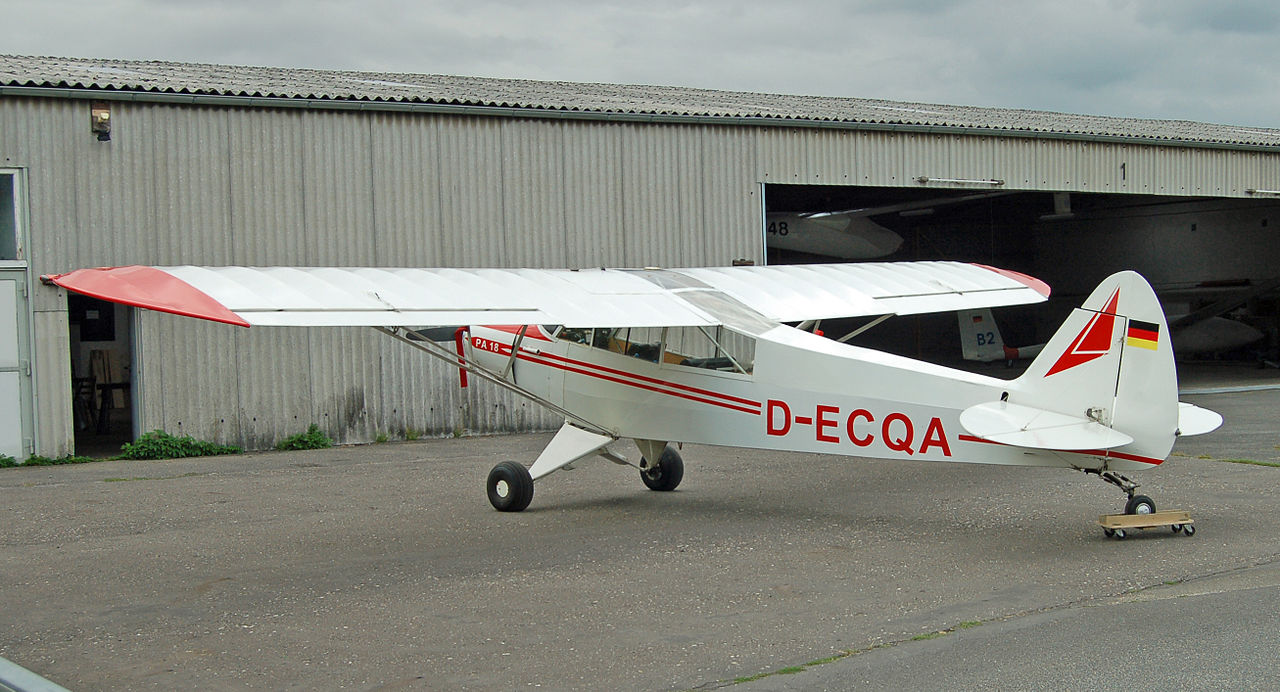 Piper PA-18 Super Cub vu de l'arrière