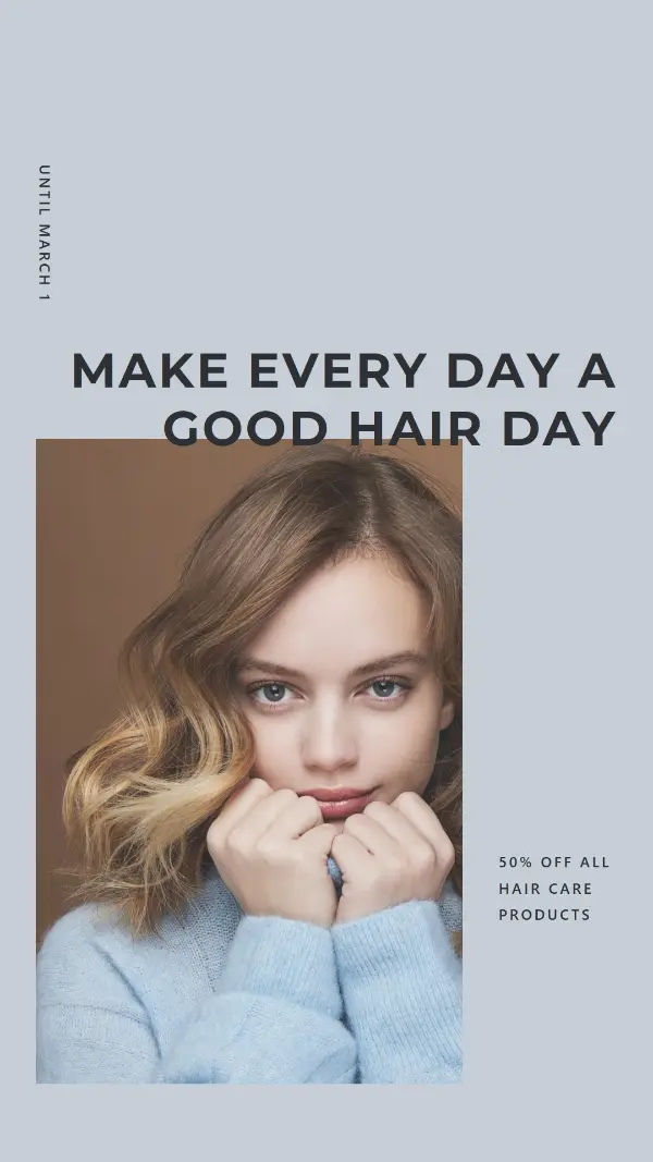 Good hair day blue modern-simple