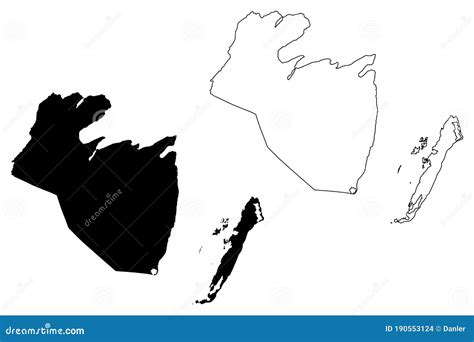 Corozal District Belize, Districts of Belize Map Vector Illustration ...