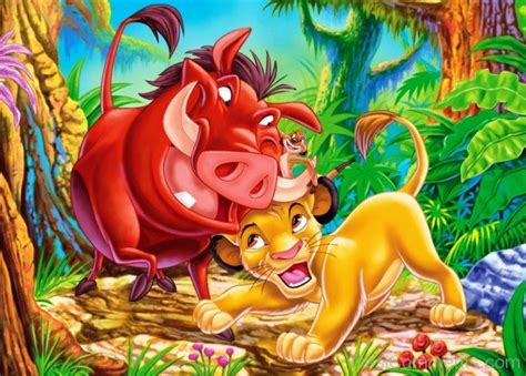 Adorable Image Of Simba,Timon And Pumbaa - Desi Comments