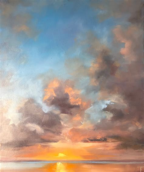 Original Seascape Oil Painting Sunset Oil Painting Modern - Etsy