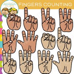 Fingers Counting Clip Art , Images & Illustrations | Whimsy Clips