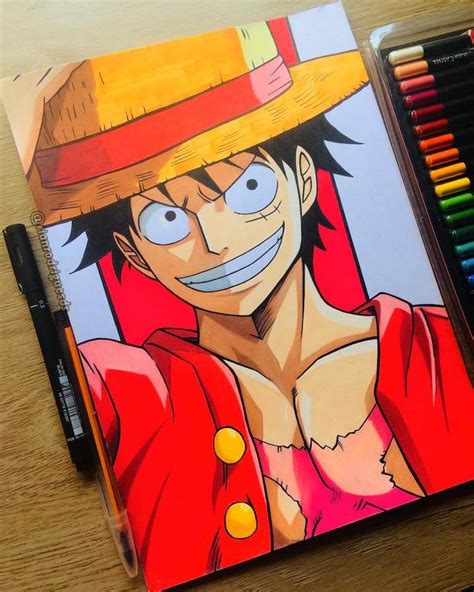 Drawings of Monkey D. Luffy from One Piece - Beautiful Dawn Designs