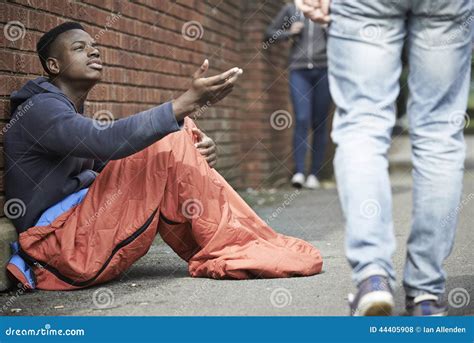 African Men Homeless Sitting On The Roadside Stock Image ...