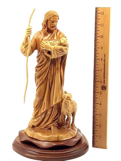 Jesus, Good Shepherd Statue, 12.6 Christ Holds Lamb, Easter Religious ...