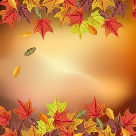 Lovely Autumn Background Con Realista PNG ,dibujos Otoño, Antecedentes ...