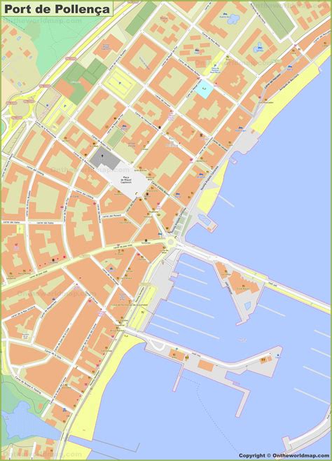 Detailed map of Port de Pollença - Ontheworldmap.com