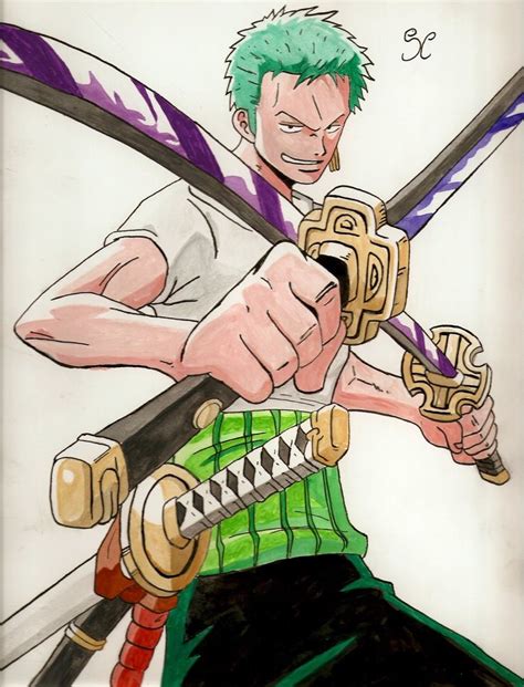 How to draw Roronoa Zoro -One Piece- (With images) | Roronoa zoro, Zoro ...