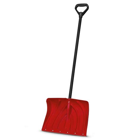 Suncast 18" Snow Shovel and Pusher with Steel Core Handle, Red ...