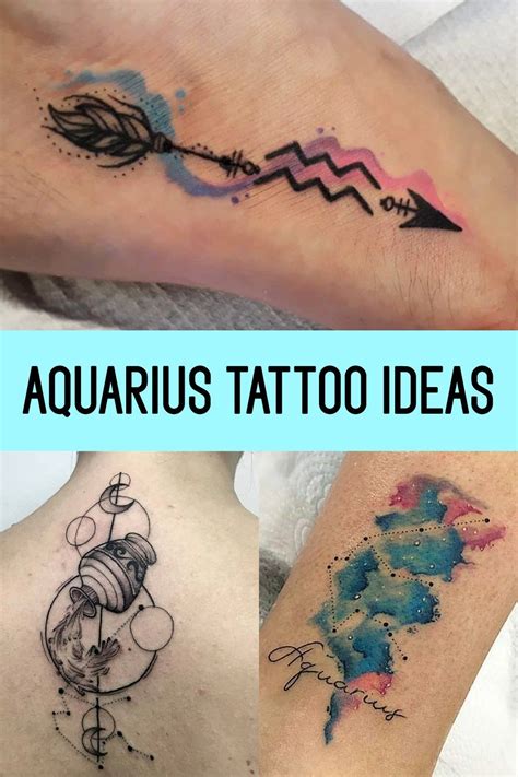 20 tattoo designs for all aquarius zodiac signs – Artofit