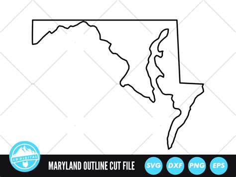 Maryland SVG | Maryland Outline | USA States Cut File By LD Digital ...