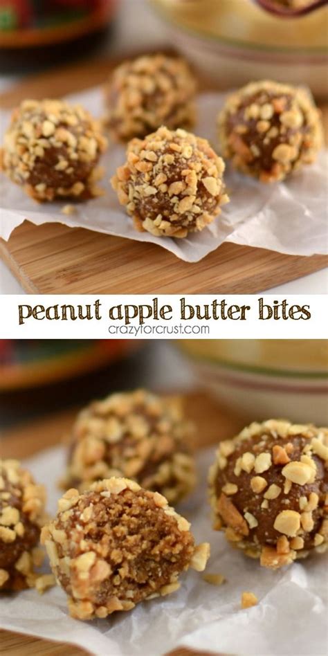 peanut apple butter bites - a healthier snack full of flavor! Recipe ...