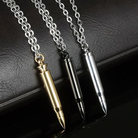 Bullet Necklace, Jewelry Stainless Steel, Pendant Necklaces, Link Chain ...