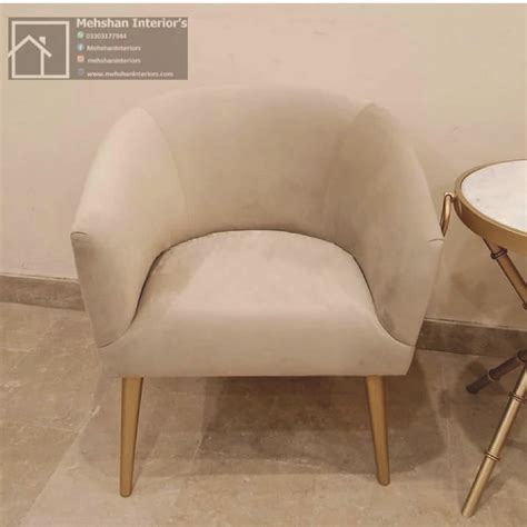 Modern Pair of Chair in White Color with Coffee Table