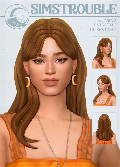 OLYMPIA by simstrouble | Sims hair, Sims 4 characters, Sims