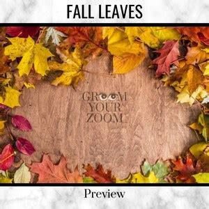 Fall Leaves Zoom Background 4 Virtual Backgrounds for Video - Etsy