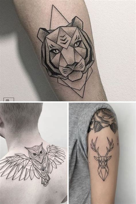 Cool Geometric Animal Tattoos + Their Meaning - TattooGlee | Geometric ...