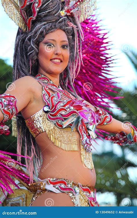 Santa Cruz De Tenerife Carnival: Woman in Costume Editorial Photography ...