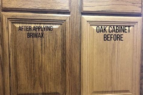 How to Update Oak Cabinets with Briwax! | Oak cabinets, Staining oak ...