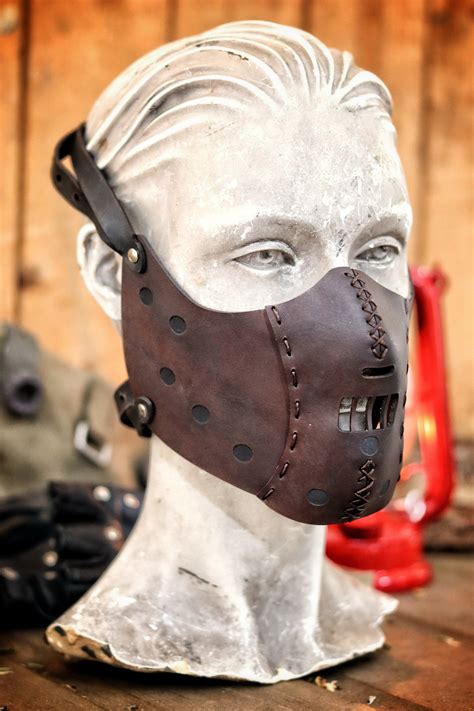 Hannibal Lecter Leather Face Mask Ready for Use With | Etsy