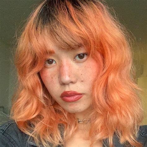 DIY Pastel Peach Hair 🍑 | Pastel orange hair, Pink and orange hair ...