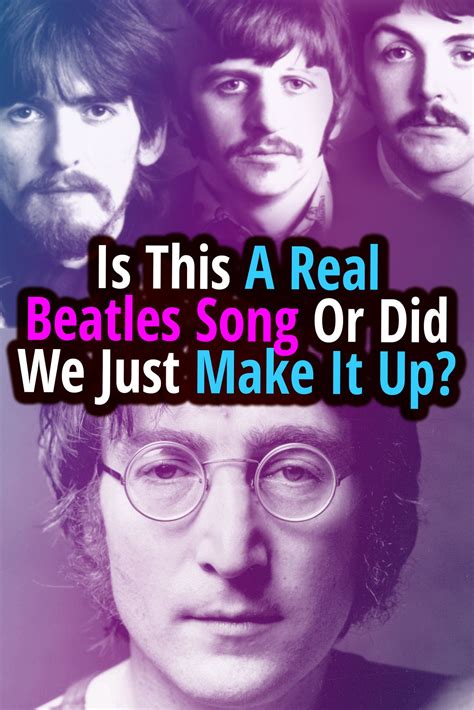 Quiz: Is This A Real Beatles Song Or Did We Just Make It Up? | Quizzes ...