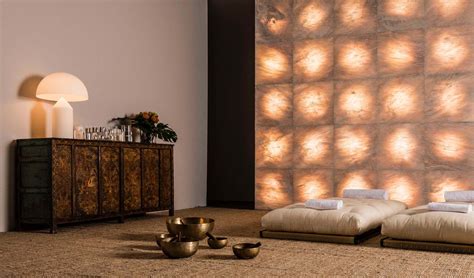 Backlit stone Wall Panels for Interiors: Sole - Lithos Design