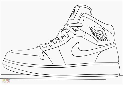 Nike Sneaker Coloring Sheet - Patricia Sinclair's Coloring Pages