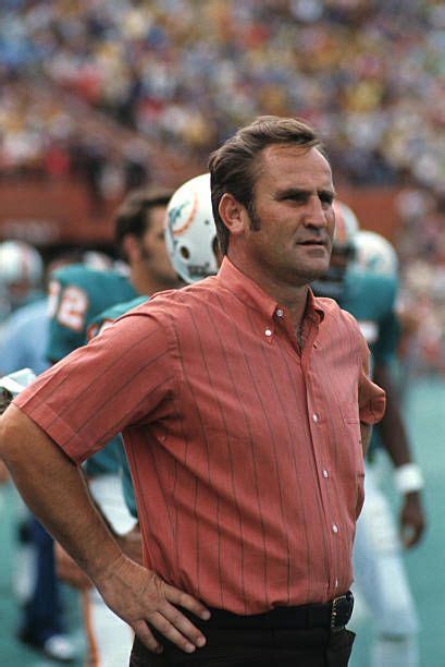 Miami Dolphins head coach Don Shula on sidelines during game vs...