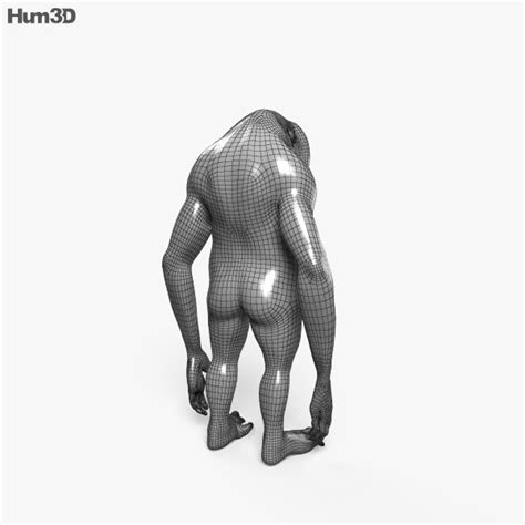 Orangutan HD 3D model - Animals on Hum3D