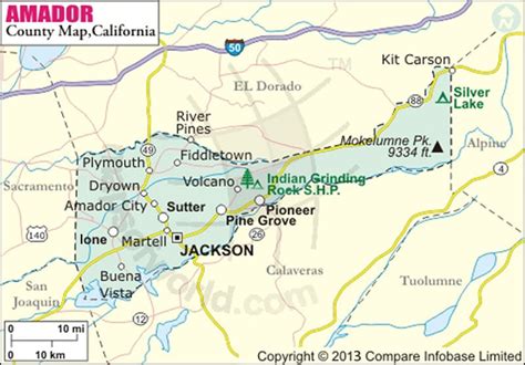 Amador County Map, Map of Amador County, California