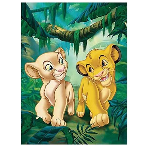 5D Diamond Painting Simba and Nala Cubs Kit | Simba and nala, Painting ...