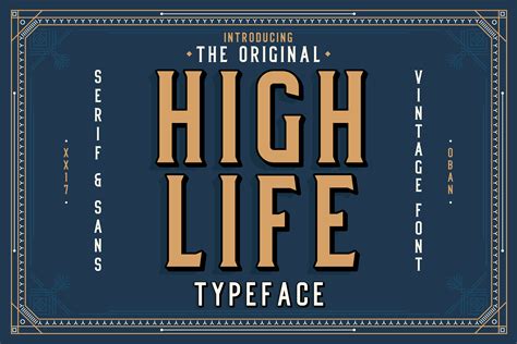 High Life Typeface ~ Display Fonts ~ Creative Market