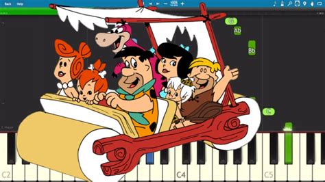 The Flintstones Theme Song - EASY Piano Tutorial - YouTube