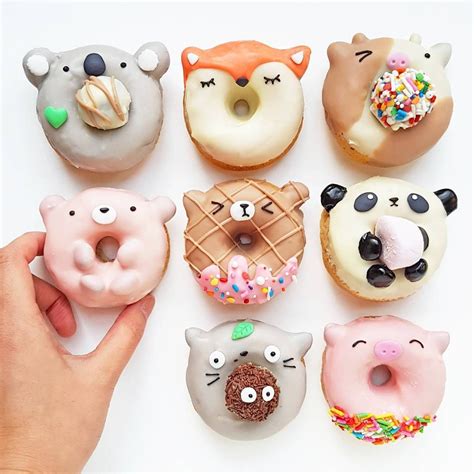 Animal donuts by Vickie Liu (@vickiee_yo) Cookies, Cooking, Kitchens