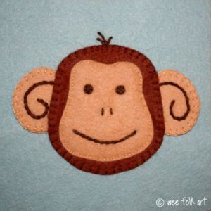 Monkey Face Applique Block - Wee Folk Art