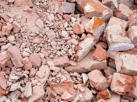 Building Rubble Background Bricks Recycling Stock Photo - Image of ...