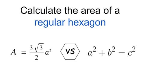 Calculate the area of a regular hexagon Beginner's Tutorial - YouTube