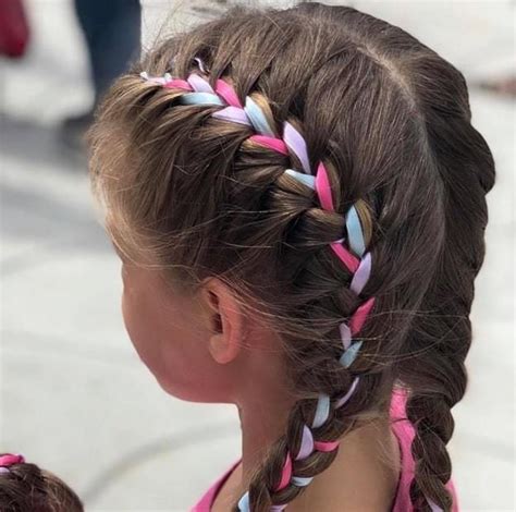 Awesome Ribbon Braid Hairstyle Gallery | Ribbon hairstyle, Kids braided ...