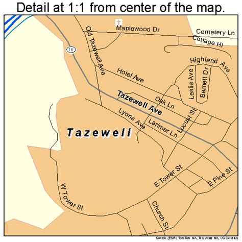 Tazewell Virginia Street Map 5177792