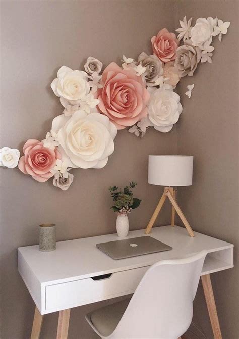 Paper Flowers Wall Decoration Nursery Paper Flowers Wall Paper Flowers ...