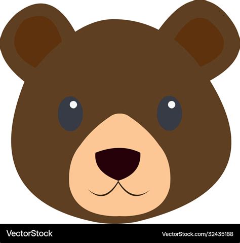 A bears face cartoon Royalty Free Vector Image