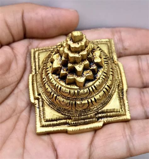 Brass Shri Yantra Lakshmi Yantra Goddess Laxmi Yantra Hindu | Etsy