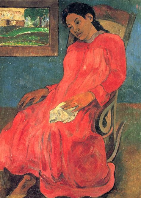 Paul Gauguin Portrait of a Tahitian Woman in a Red Dress | Flickr