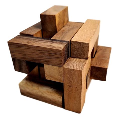 Century Cube Wooden Brain Teaser Puzzle, Wood Cubes